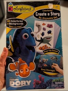 ✨ Free With Purchase✨ Colorforms Finding Dory Re-Stickable Play Set Disney Pixar